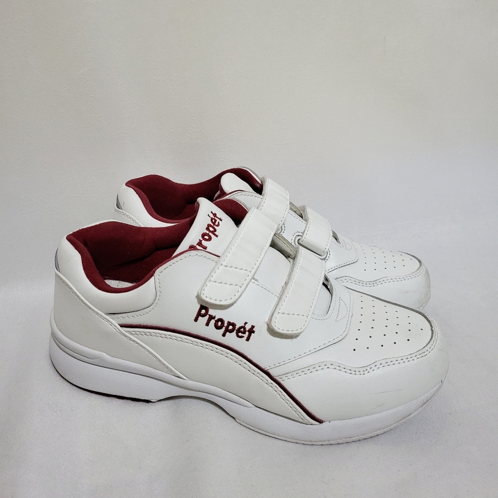 Propet Tour Walker White and Red Strap Sneakers Size 8